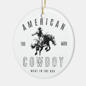 Amerikaanse cowboy - Made in the USA Keramisch Ornament (Links)
