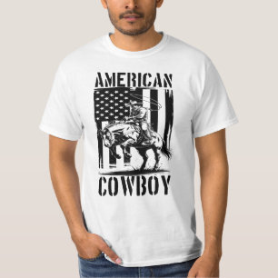 Amerikaanse Cowboy Patriottisch T-shirt