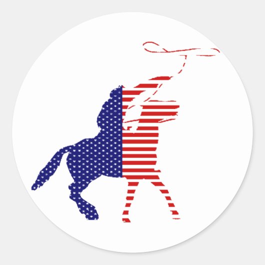 Amerikaanse Cowboy Sticker (Voorkant)