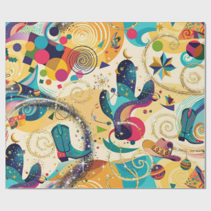 Amerikaanse Cowboy Stijl Cadeaupapier