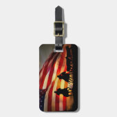 Amerikaanse Cowboys Paarden en Stieren Bagagelabel (Voorkant verticaal)