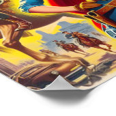 Amerikaanse Cowgirl Pin-up Poster (Hoek)