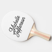 Amerikaanse creatieve trendy witte zwarte kalligra tafeltennisbatje (Zijkant)