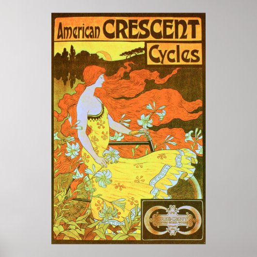 Amerikaanse CRESCENT-fietsen Poster (Voorkant)