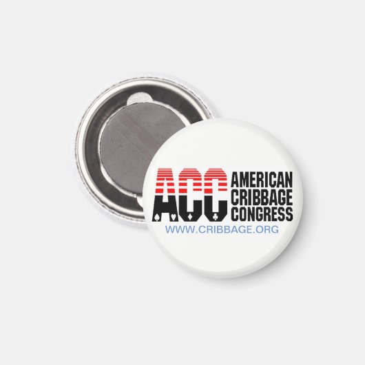 Amerikaanse Cribbage Congress Magnet (Voorkant / Achterkant)