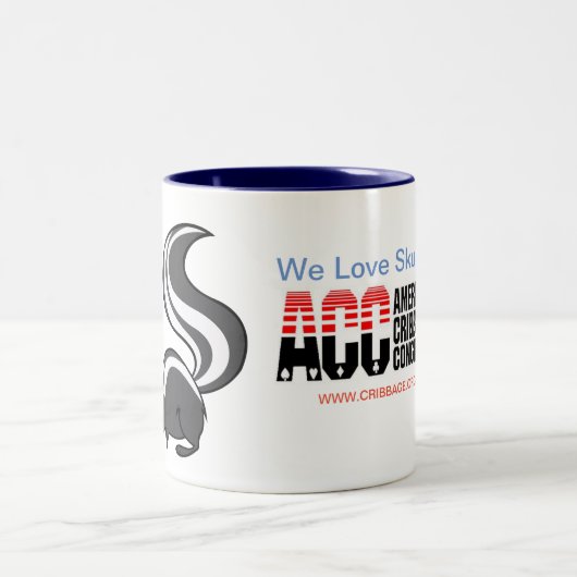 Amerikaanse Cribbage Congress Skunk Cup Tweekleurige Koffiemok (Center)