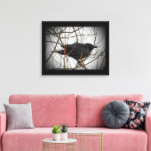 Amerikaanse Crow Canvas Afdruk (Insitu (Woonkamer))