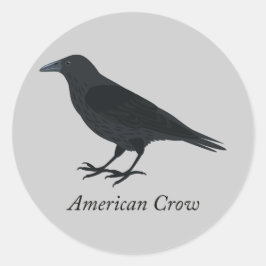 Amerikaanse Crow Ronde Sticker