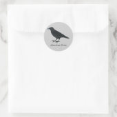 Amerikaanse Crow Ronde Sticker (Tas)