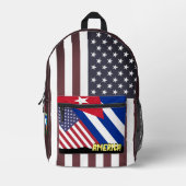Amerikaanse / Cubaanse rugzak, patriottisch / Vla Bedrukte Rugzak (Voorkant)