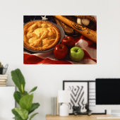Amerikaanse cultuurpictogrammen Apple Pie Baseball Poster (Thuiskantoor)