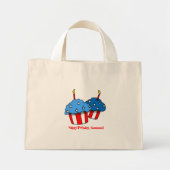 Amerikaanse Cupcake Birthday Mini Tote Bag (Voorkant)