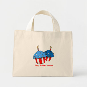 Amerikaanse Cupcake Birthday Mini Tote Bag
