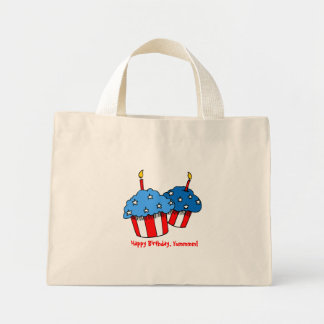 Amerikaanse Cupcake Birthday Mini Tote Bag
