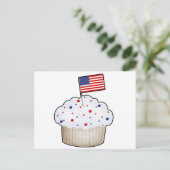 Amerikaanse cupcake briefkaart (Staand voorkant)