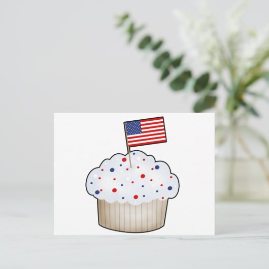 Amerikaanse cupcake briefkaart (Staand voorkant)