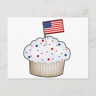 Amerikaanse cupcake briefkaart