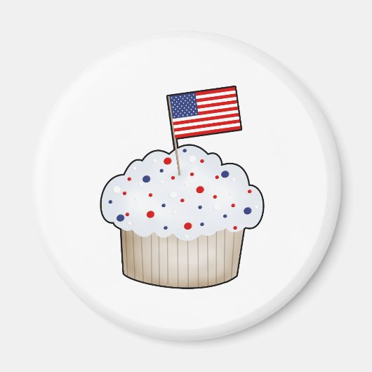 Amerikaanse cupcake magneet (Voorkant)