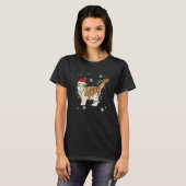 Amerikaanse Curl Kat Kerstlichten Kerstkat S T-shirt (Voorkant volledig)