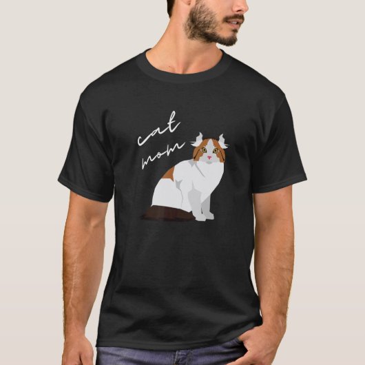 Amerikaanse Curl Kat Moeder Voor Kat T-shirt (Voorkant)