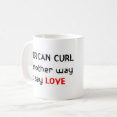 amerikaanse curl love mok (Voorkant links)