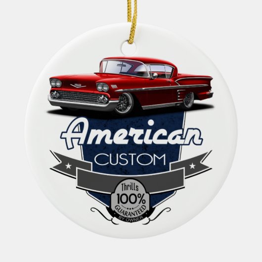 Amerikaanse Custom Impala Keramisch Ornament (Voorkant)