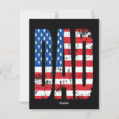 amerikaanse dad vlag feestdagenkaart (Achterkant)