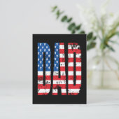 amerikaanse dad vlag feestdagenkaart (Staand voorkant)