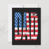 amerikaanse dad vlag feestdagenkaart (Voorkant)