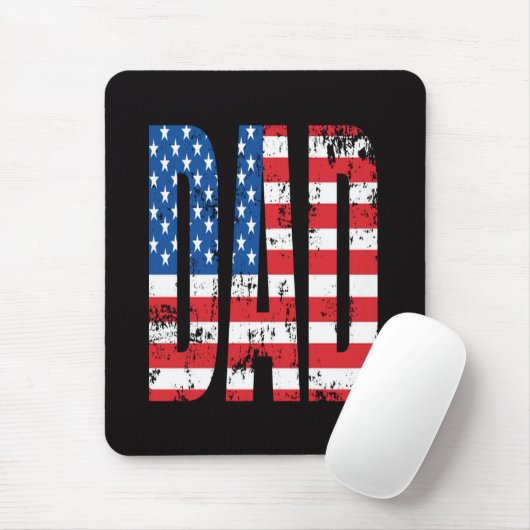 amerikaanse dad vlag muismat (Met muis)