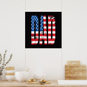 amerikaanse dad vlag poster (Keuken)