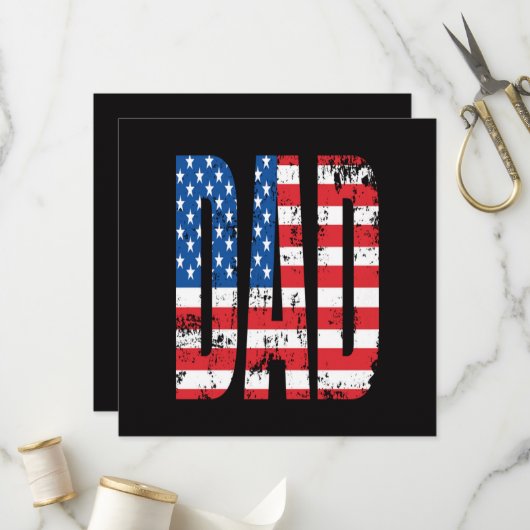 amerikaanse dad vlag programmakaart (Voorkant / Achterkant in situ)