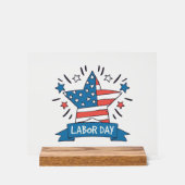 Amerikaanse Dag van de Arbeid Creatieve Illustrati Acryl Bord (Voorkant)