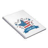 Amerikaanse Dag van de Arbeid Creatieve Illustrati Notitieboek (Rechterzijde)