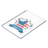 Amerikaanse Dag van de Arbeid Creatieve Illustrati Notitieboek (Linkerzijde)