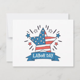 Amerikaanse Dag van de Arbeid Creatieve Illustrati Notitiekaartje