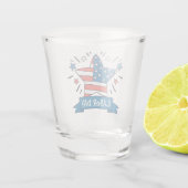 Amerikaanse Dag van de Arbeid Creatieve Illustrati Shot Glas (Achterkant)