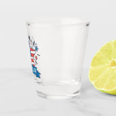 Amerikaanse Dag van de Arbeid Creatieve Illustrati Shot Glas (Rechts)