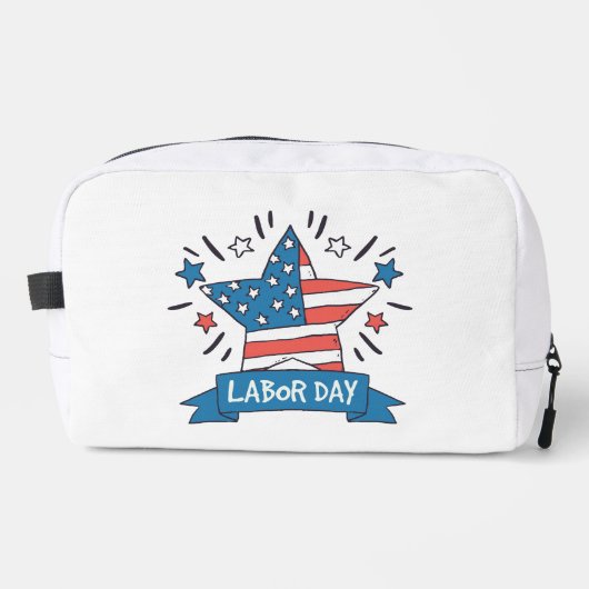 Amerikaanse Dag van de Arbeid Creatieve Illustrati Toilettasje (Voorkant)