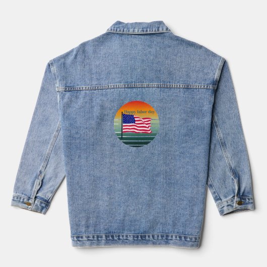 Amerikaanse Dag van de Arbeid Denim Jacket (Achterkant)