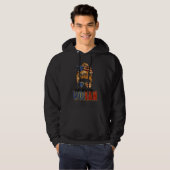 Amerikaanse damesvlag in bril hoodie (Voorkant volledig)