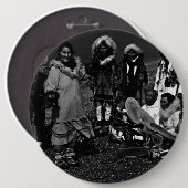 Amerikaanse dansers Alaska Eskimo Ronde Button 6,0 Cm (Voorkant /achterkant)