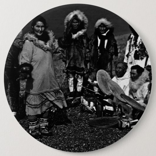 Amerikaanse dansers Alaska Eskimo Ronde Button 6,0 Cm (Voorkant)