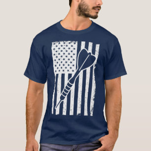 Amerikaanse dart speler darts gooien sport pub t-shirt