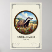 Amerikaanse Das Zoölogie Serie Poster (Voorkant)