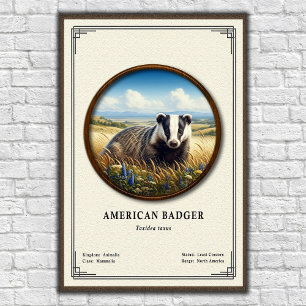 Amerikaanse Das Zoölogie Serie Poster