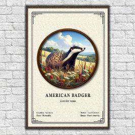 Amerikaanse Das Zoölogie Serie Poster