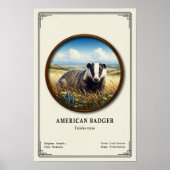 Amerikaanse Das Zoölogie Serie Poster (Voorkant)