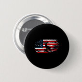 Amerikaanse Deer Hunter Patriotic  Us Flag Hun Ronde Button 5,7 Cm (Voorkant /achterkant)