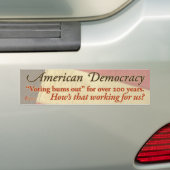 Amerikaanse democratie bumpersticker (Op auto)